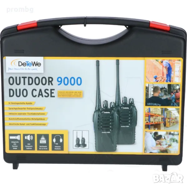 радиостанции DeTeWe Outdoor 9000, 16 канала, 10 км, Германия, снимка 1