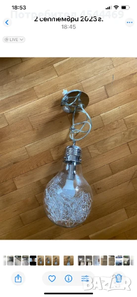 Светеща лампа  италианска тип крушка , снимка 1