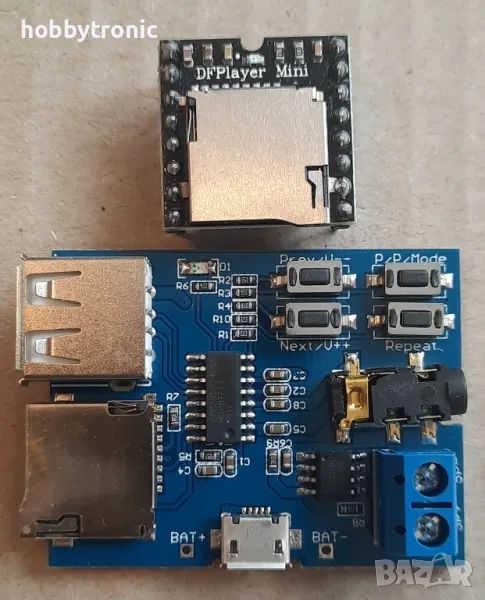 MP3 модули DFPlayer mini, WTV020, GPD2856C, снимка 1