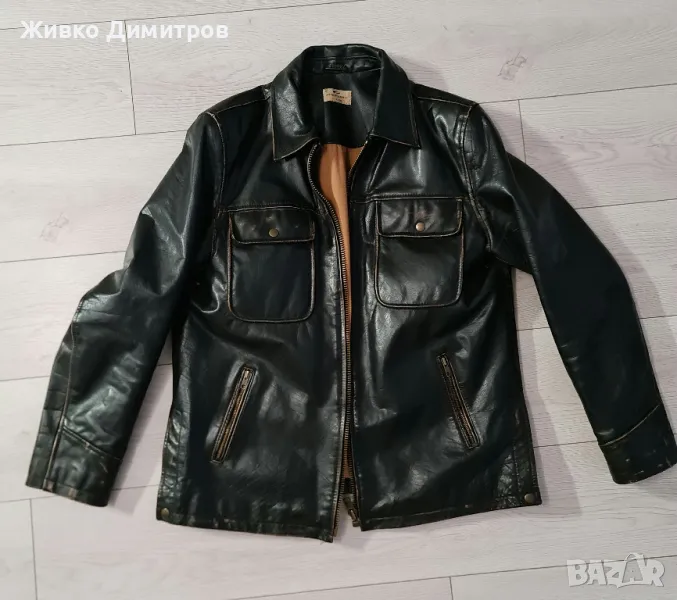 Мъжко VINTAGE кожено яке Jack Jones XL, снимка 1