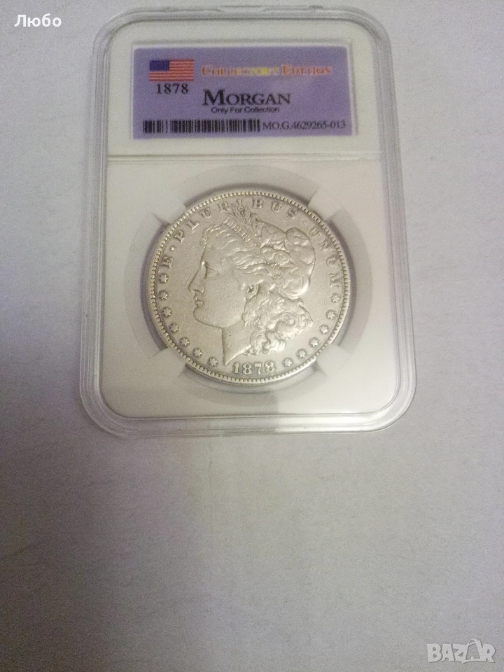 1 долар Морган 1878г сребро 900проба, снимка 1