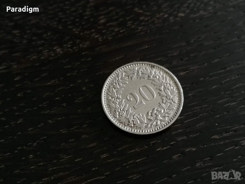 Монета - Швейцария - 20 рапен | 1960г., снимка 1