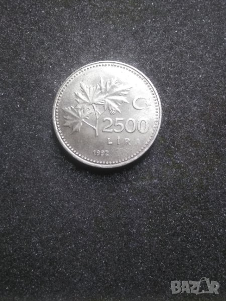 2500 лири 1992г. Турция, снимка 1