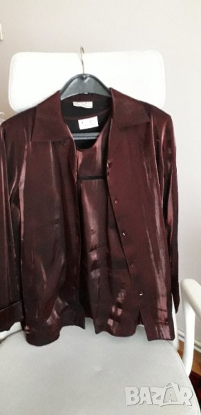 Блуза с дълъг ръкав - бордо, снимка 1