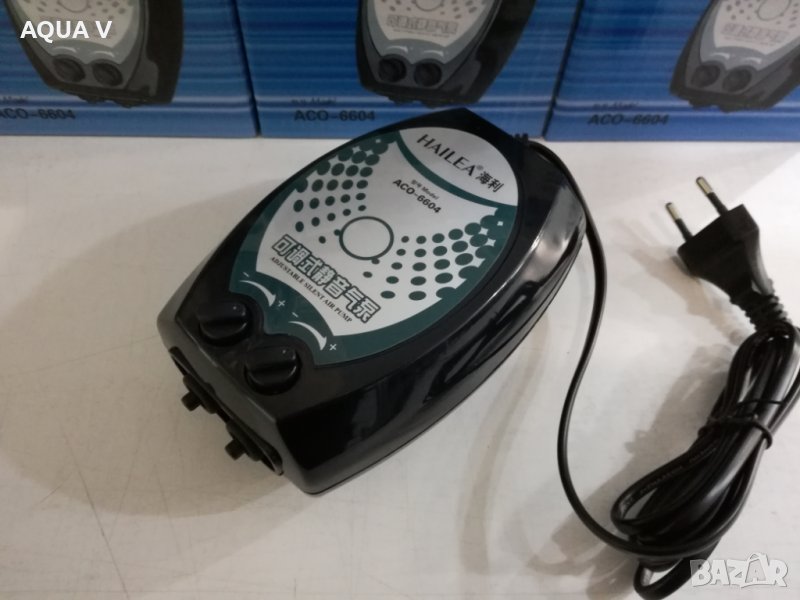 Помпа за въздух за аквариум HAILEA 6604 с 2 изхода, снимка 1