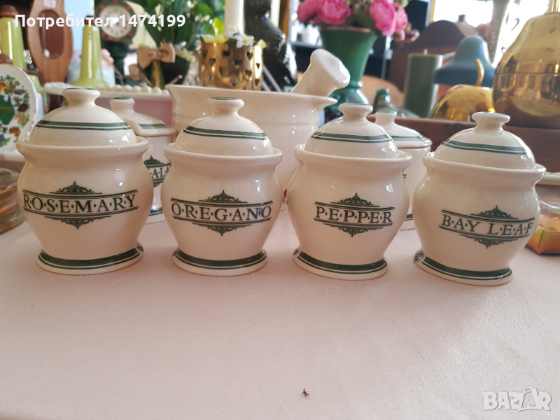 комплект за подправки Victorian pottery, снимка 1