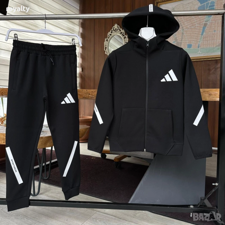 Adidas Черен Мъжки Комплект , снимка 1