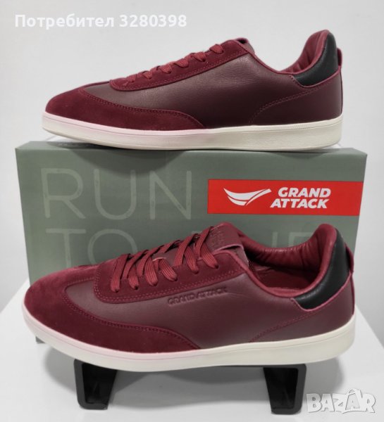 Mъжки модни кецове Grand Attack, цвят бордо, снимка 1