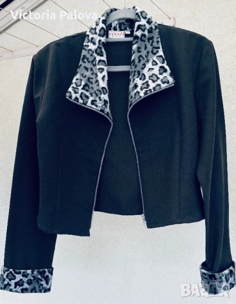 Елегантно леко яке Франция FAVORITE SIBBYL JEANS - леопардов шик, снимка 1