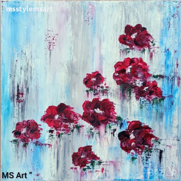 Цветя през зимата " Картина , снимка 1