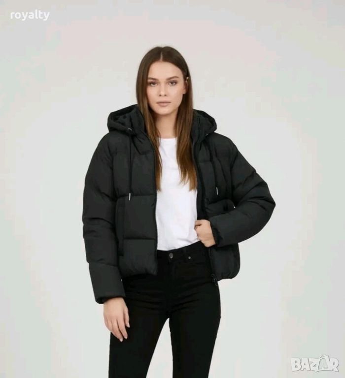 Черно Зимно Дамско Яке , снимка 1
