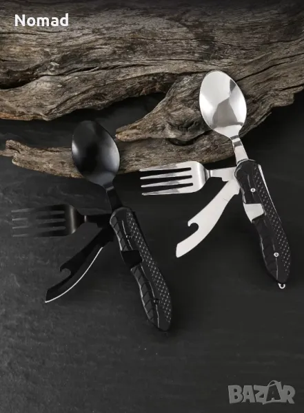 ПРОМО - Сгъваем комплект прибори за къмпинг | 4 в 1, снимка 1