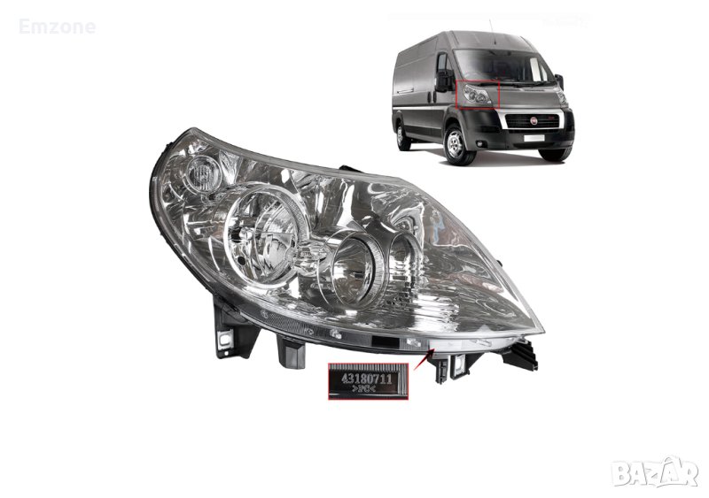 Фар Фарове за Fiat Ducato Citroen Jumper Peugeot Boxer 2011-2014г., снимка 1