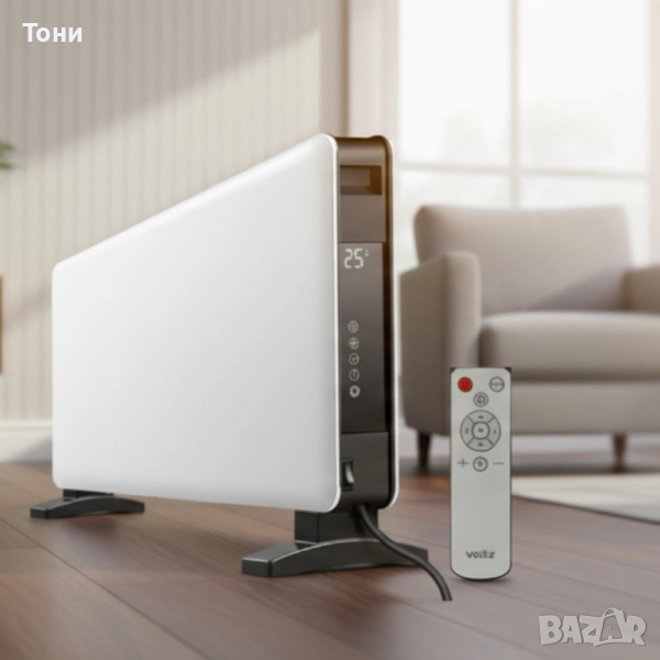 Конвектор Voltz – 2000W, LED дисплей, WiFi управление през TUYA Smart App,, снимка 1