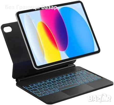 Нов Калъф клавиатура таблет iPad 11 2025/10.9 2022 с тъчпад и подсветка, снимка 1