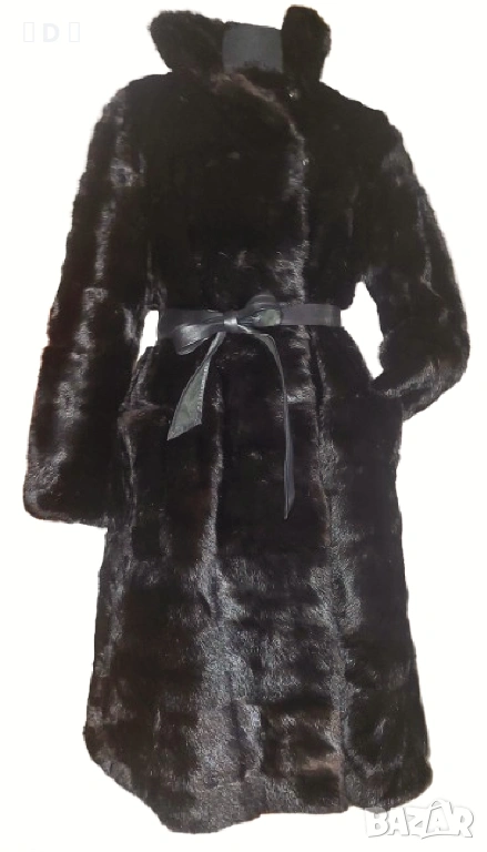 НОРКА /визон естествен косъм дълго палто, снимка 1