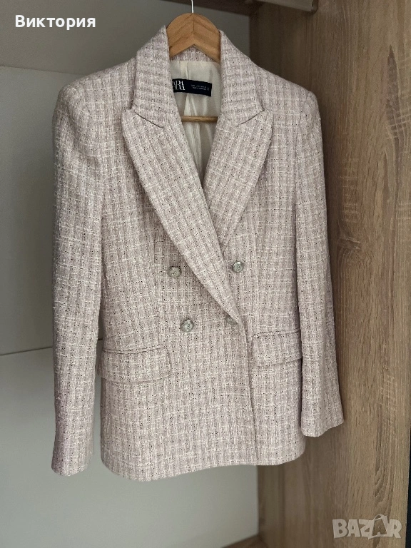 Zara светлорозов блейзър сако  blazer , снимка 1