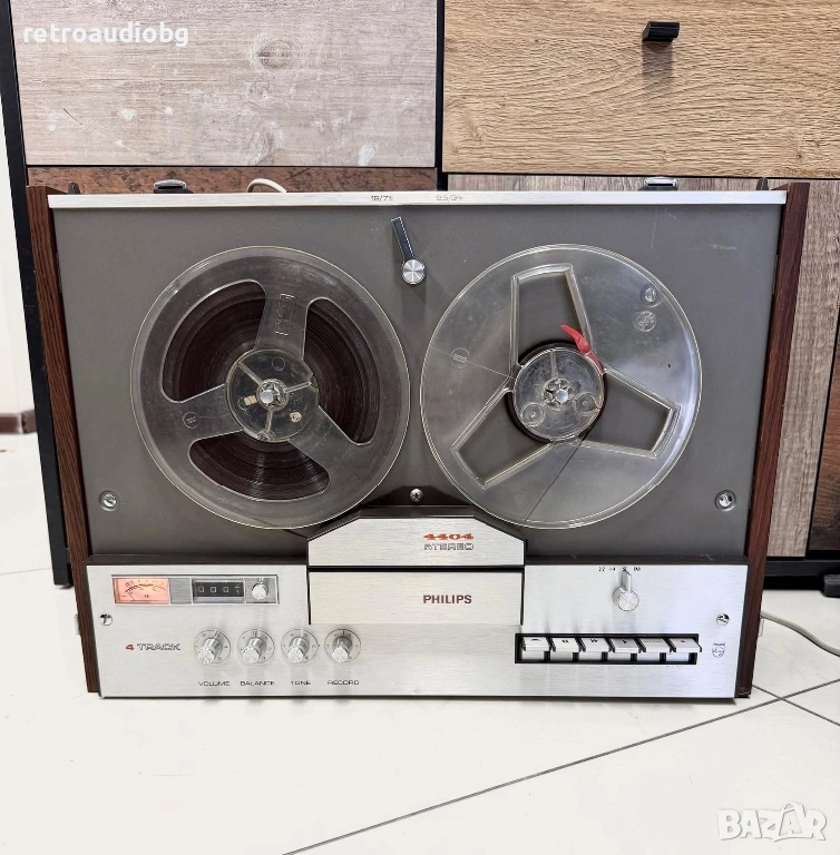 🔊Ретро ролков магнетофон PHILIPS 4404 + капак - след пълен рекап - напълно възстановен🔊, снимка 1