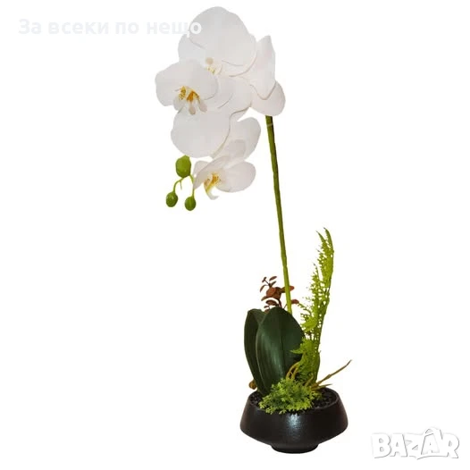 Изкуствена орхидея в кашпа, 47 см Код P803, снимка 1