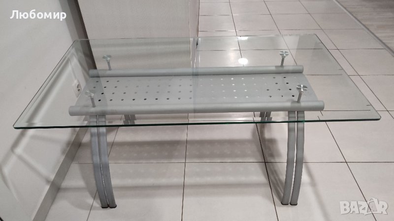 Продавам маса със стъклен плот, снимка 1