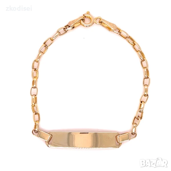 Златна детска гривна 2,14гр. 13,5см. 14кр. проба:585 модел:33310-1, снимка 1