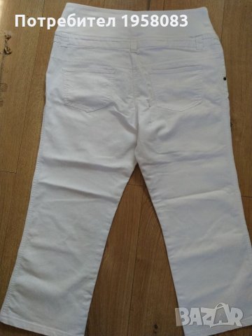 Бял панталон за бременни Yessica, размер: 44/46, снимка 2 - Дрехи за бременни - 32865673