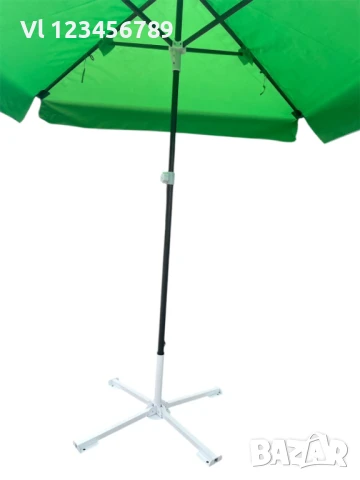 Огромен градински чадър квадратен -  2,5х2,5 /1,8х1,8/  м, снимка 1