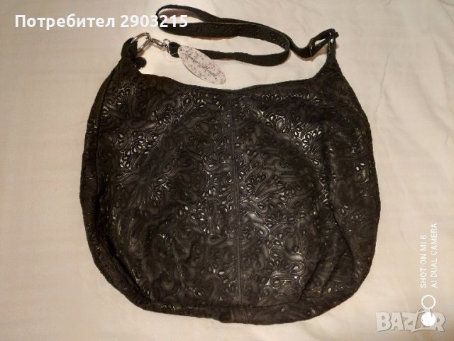 Дамска чанта щампован велур, голяма, снимка 2 - Чанти - 43505500