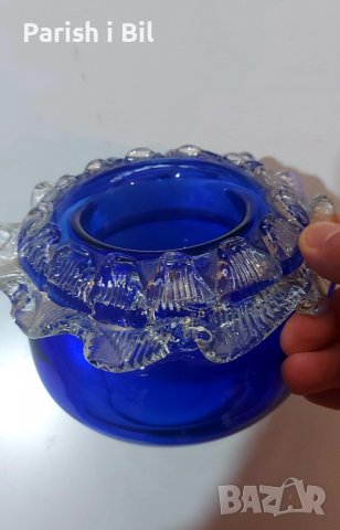 Ваза синя,малка, снимка 2 - Вази - 38875215