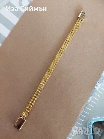 Масивна позлатена гривна, снимка 4 - Гривни - 35604434