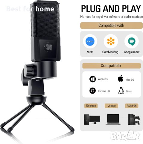 Професионален  кондензаторен USB микрофон  JEEMAK PC23 , снимка 2 - Микрофони - 43510818