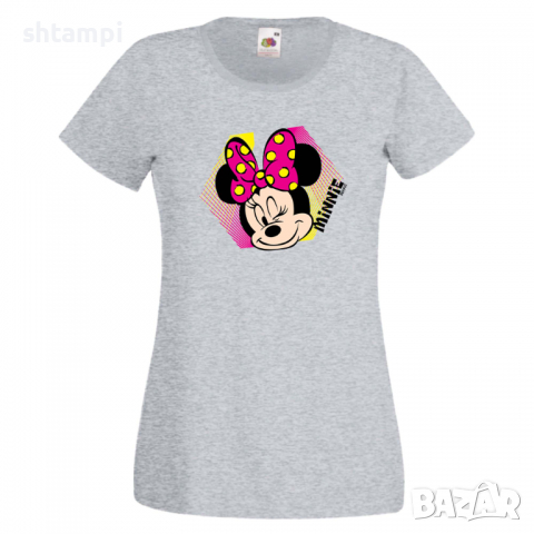 Дамска тениска Minnie Mouse 1 Подарък,Изненада,Рожден ден,, снимка 3 - Тениски - 36530694