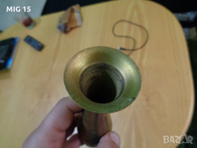 Месингова (бронзова) ваза, снимка 4 - Антикварни и старинни предмети - 25497467