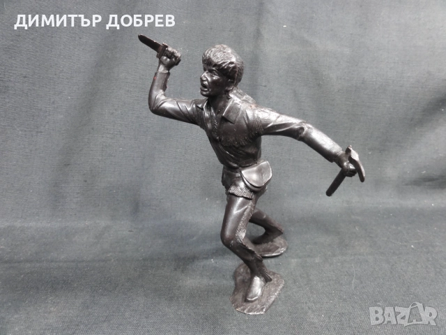 СТАРА РЕТРО СОЦ СССР ПЛАСТМАСОВА ФИГУРКА ТРАПЕР, снимка 2 - Колекции - 52711980