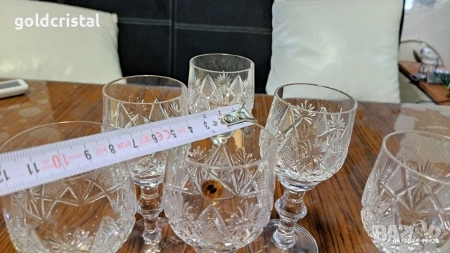 кристални чаши , снимка 5 - Антикварни и старинни предмети - 22462849