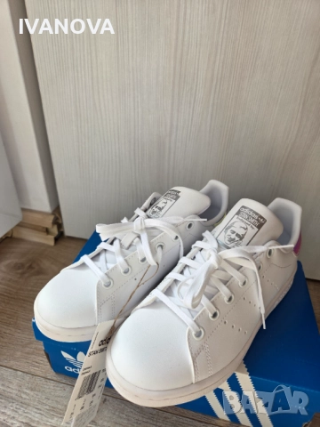 Adidas Stan Smith J, 35,5  номер, снимка 2 - Детски маратонки - 51700068