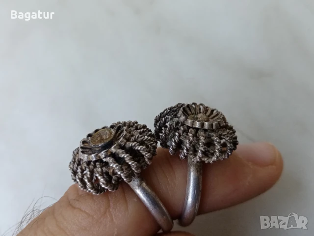 Възрожденски пръстени,лот,филигран,сачан,сребро,накит, снимка 13 - Антикварни и старинни предмети - 51007919