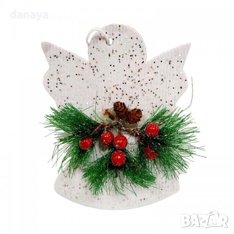 3390 Коледна фигура Ангел с шишарки, снимка 4 - Декорация за дома - 39158264