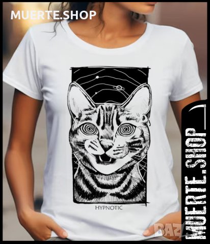 Дамска тениска с щампа HYPNOTIC CAT