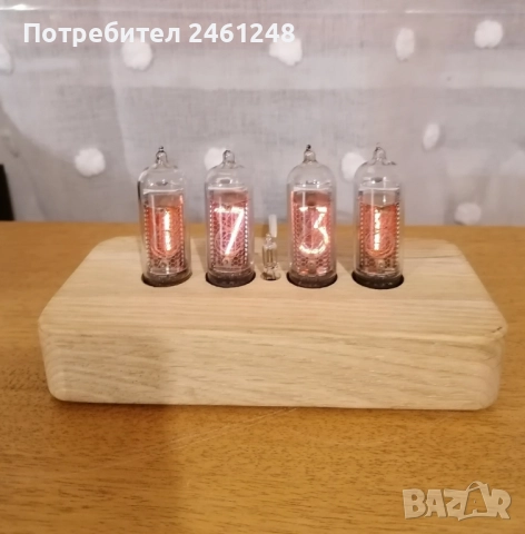 Лампов часовник, снимка 2 - Друга електроника - 51158094