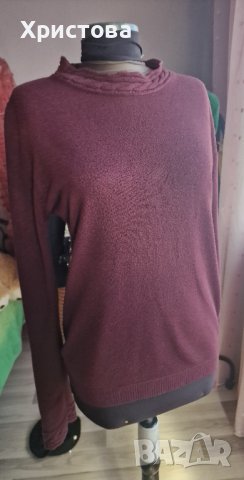 Пуловер/блуза плетиво бордо - 10,00лв., снимка 1 - Блузи с дълъг ръкав и пуловери - 31555091