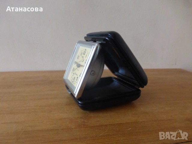 Рядък туристически будилник Дорожний Слава часовник, снимка 5 - Антикварни и старинни предмети - 52094460