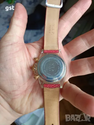 Уникален Рядък Оригинал Италиански Часовник Хронограф Vip Time Italy Diamonds Stingray , снимка 5 - Луксозни - 49760936