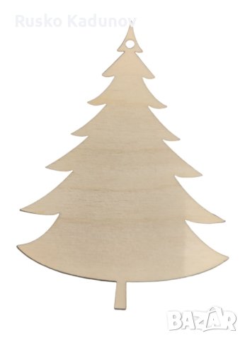 дървени висулки за елха 