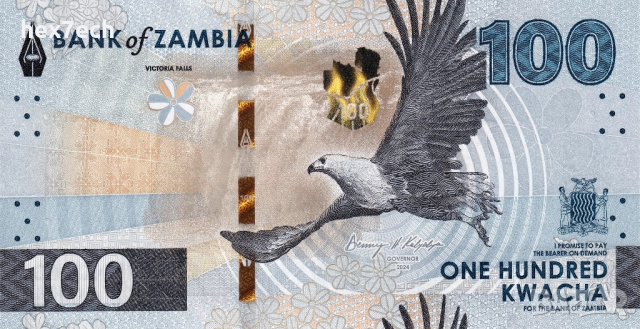 ❤️ ⭐ Замбия 2024 100 квача UNC нова ⭐ ❤️, снимка 2 - Нумизматика и бонистика - 51984522