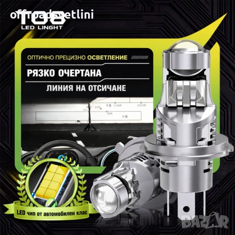 LED PROJECTOR Диодни крушки HB4 240W 12V 350% светлина, крушки с лупи, снимка 5 - Аксесоари и консумативи - 53187475