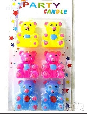 Свещ  Свещичка мече украса декор за торта рожден ден детски бебешки, снимка 2 - Други - 38222768