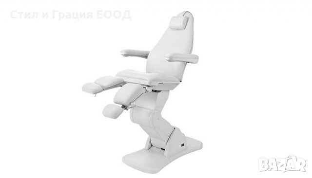 Стол за педикюр Cubo (3 мотора) 190 х 57/82 х 62/121 см - бял/тъмно сив