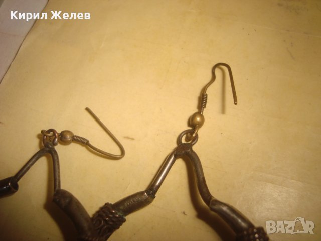 СТАРИННИ ПОСРЕБРЕНИ РЕТРО ВИНТИДЖ ОБЕЦИ Тип КРАЛСКА ПЛЕТКА МАЙСТОРСКА РЪЧНА РЯДКА ИЗРАБОТКА 886654, снимка 8 - Антикварни и старинни предмети - 37395571
