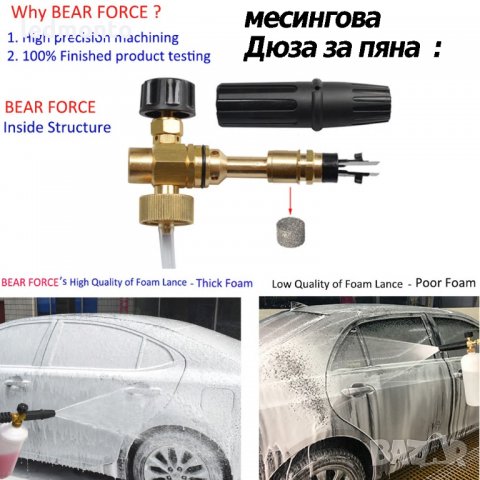 Дюза за пяна Parkside парксайд, пенообразувател за водоструйка, снимка 2 - Аксесоари и консумативи - 33410024